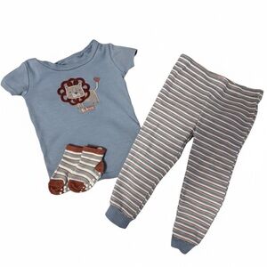 Millie & Myles PJ Set with Lion Design